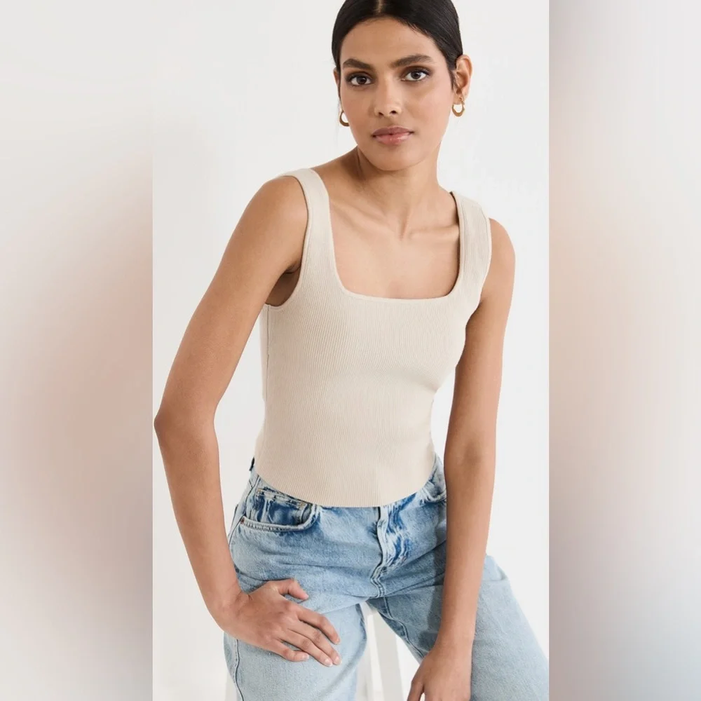 Reformation Julia Ribbed Sweater Tank